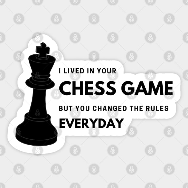 I Lived in Your Chess Game Taylor Swift Sticker by Mint-Rose